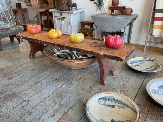 Petite Small Long Mortise and Tenon Footstool- prayer bench, family name